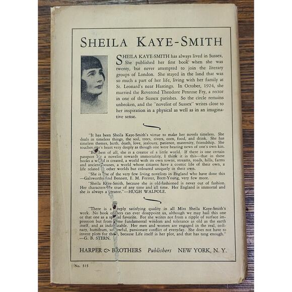 Susan Spray Sheila Kaye-Smith 1931 HC w/ DJ Harper & Brothers Vintage Novel - Picture 10 of 10